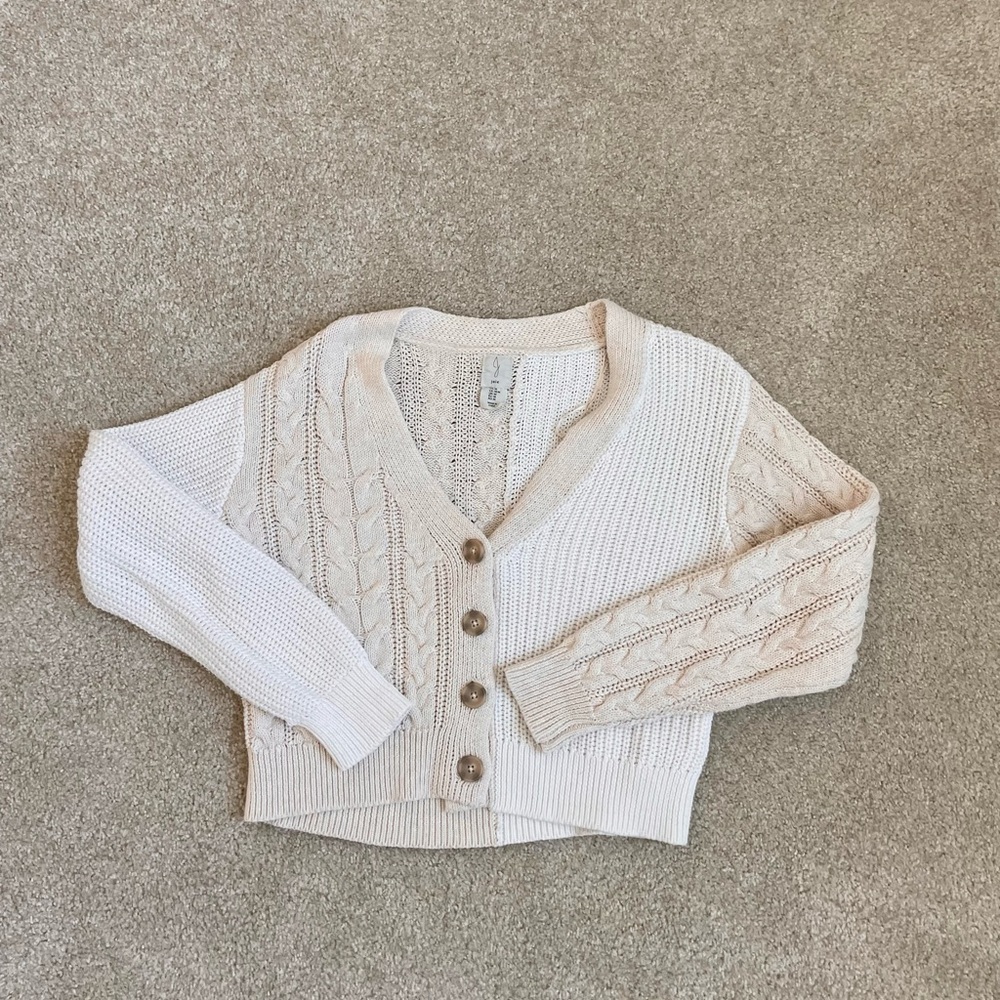 Joie Cable Knit Cardigan Sweater